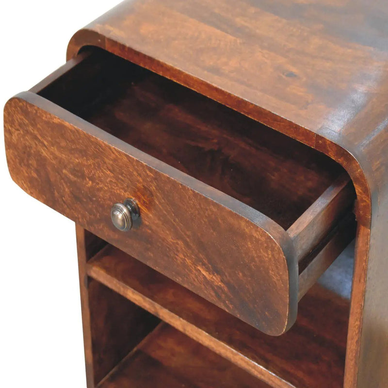 Aspen - Open Bedside Table - Dark Brown by Unique Piece Furniture