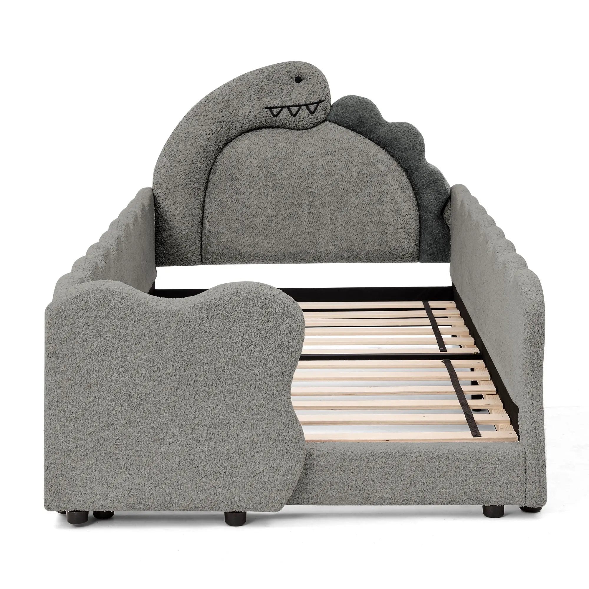 Cute Dinosaur Shaped Bed With Safety Guardrail, Toddler Frame by Unique Piece Furniture