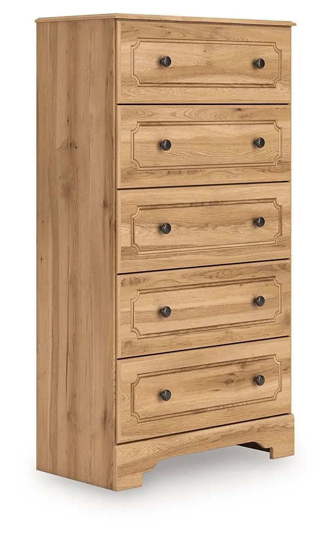 Aleaport - Five Drawer Chest - Warm Brown by Unique Piece Furniture