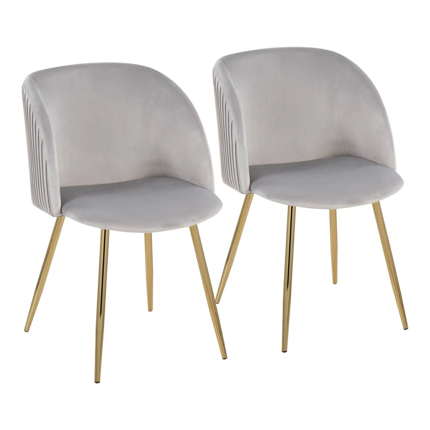 Fran - Pleated Waves Contemporary Chair (Set of 2) by HouseOfZazla