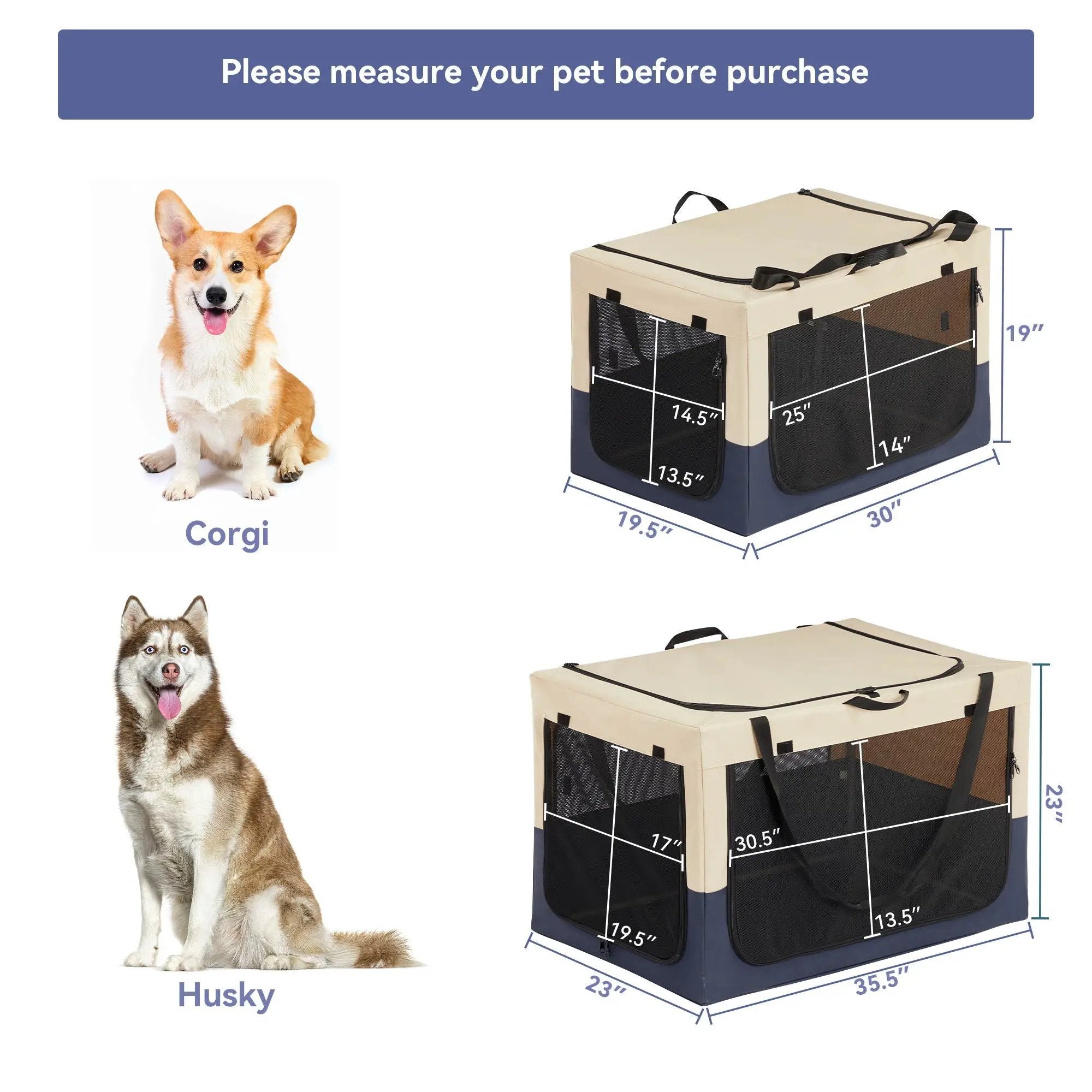 Dog Crates For Dogs, Adjustable Cover By Spiral Iron Pipe, Strengthen Sewing Dog Travel Crate 3 Door Design by HouseOfZazla