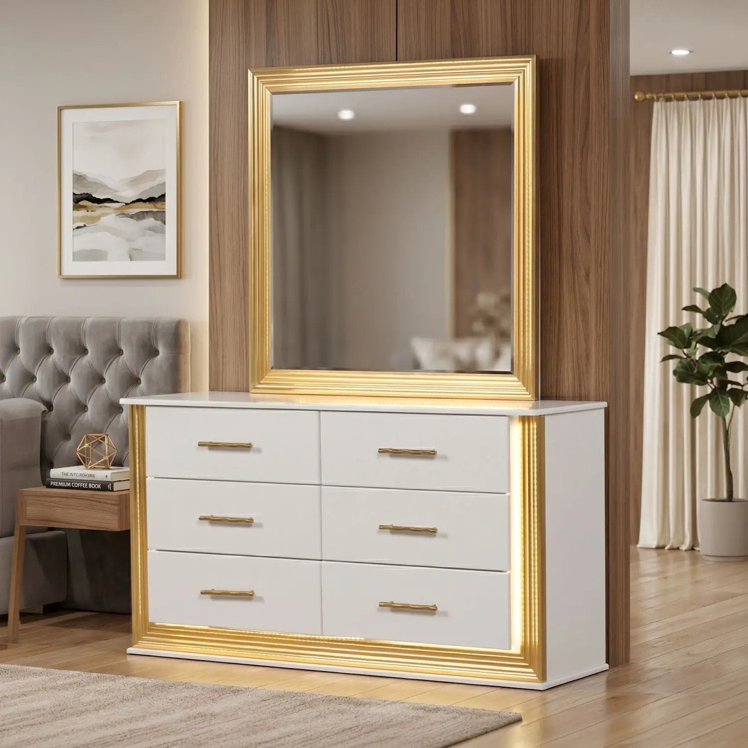 Obsession - Square Mirror - White by HouseOfZazla