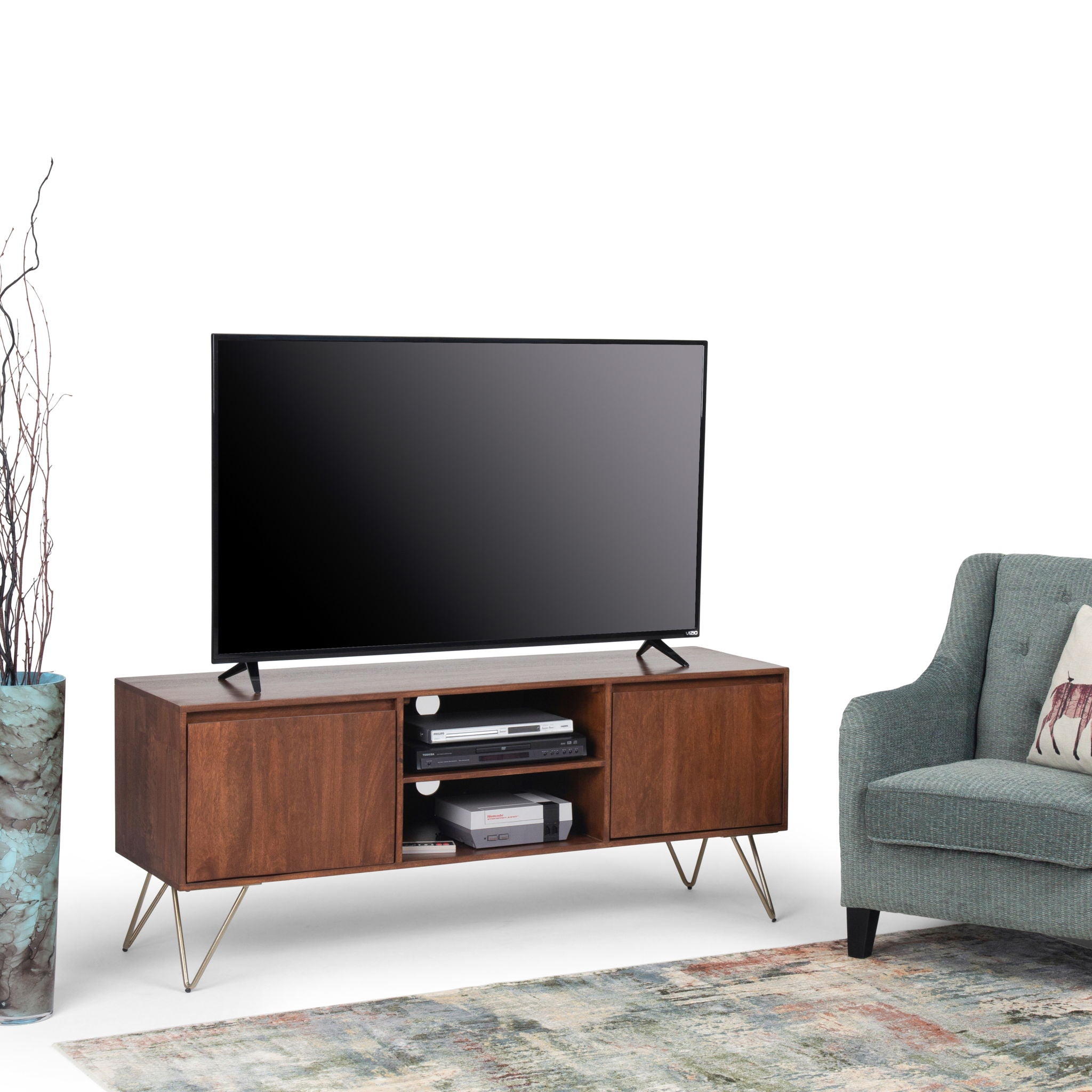 Hunter - TV Media Stand - Umber Brown Stain by HouseOfZazla