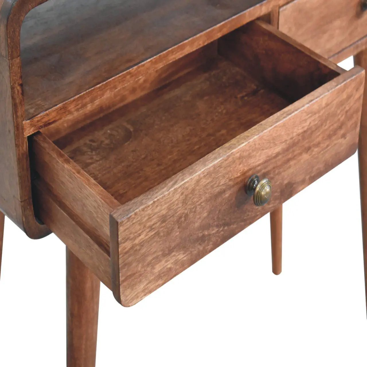 Solid Wood Curved Console Table by Unique Piece Furniture