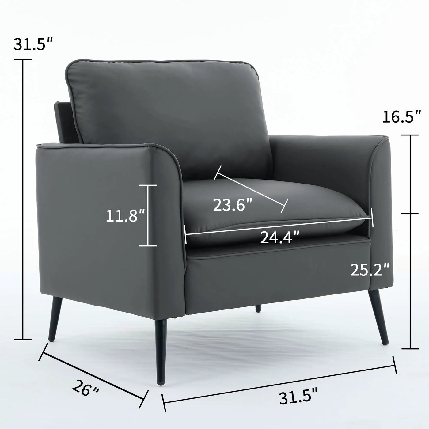 Nordic Retro Light Luxury Upholstered Sofa Chair by Unique Piece Furniture
