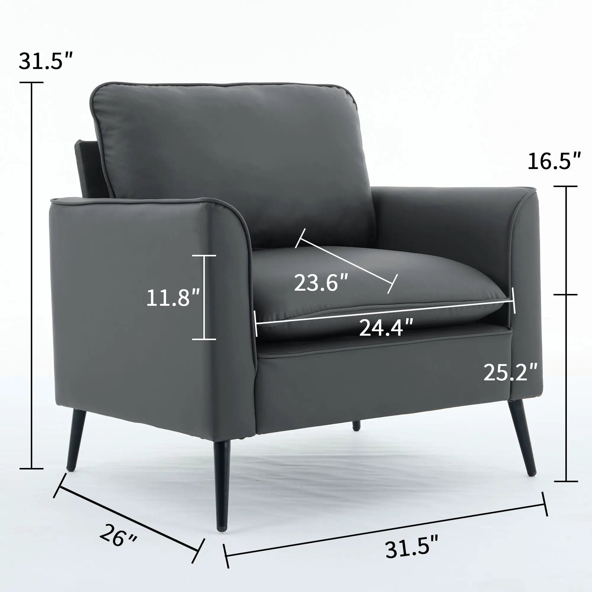 Nordic Retro Light Luxury Upholstered Sofa Chair by Unique Piece Furniture