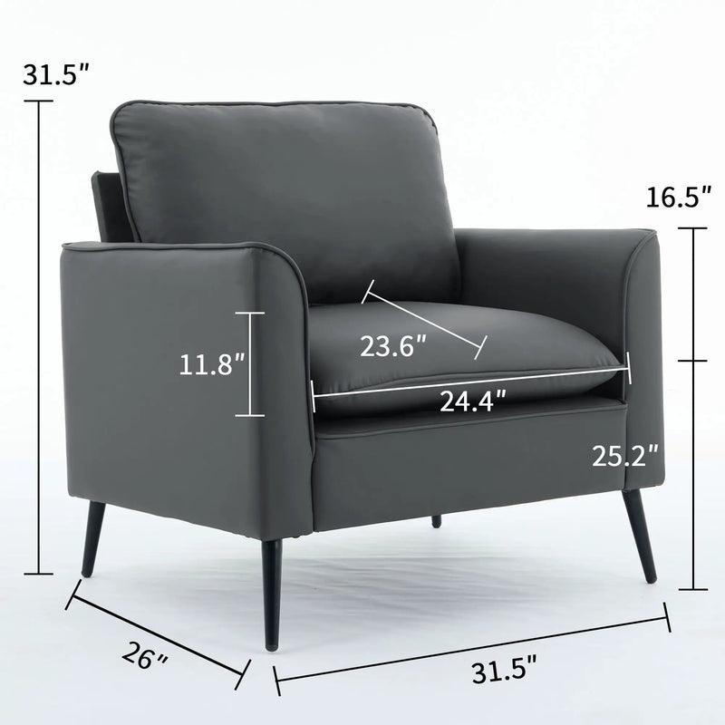 Nordic Retro Light Luxury Upholstered Sofa Chair