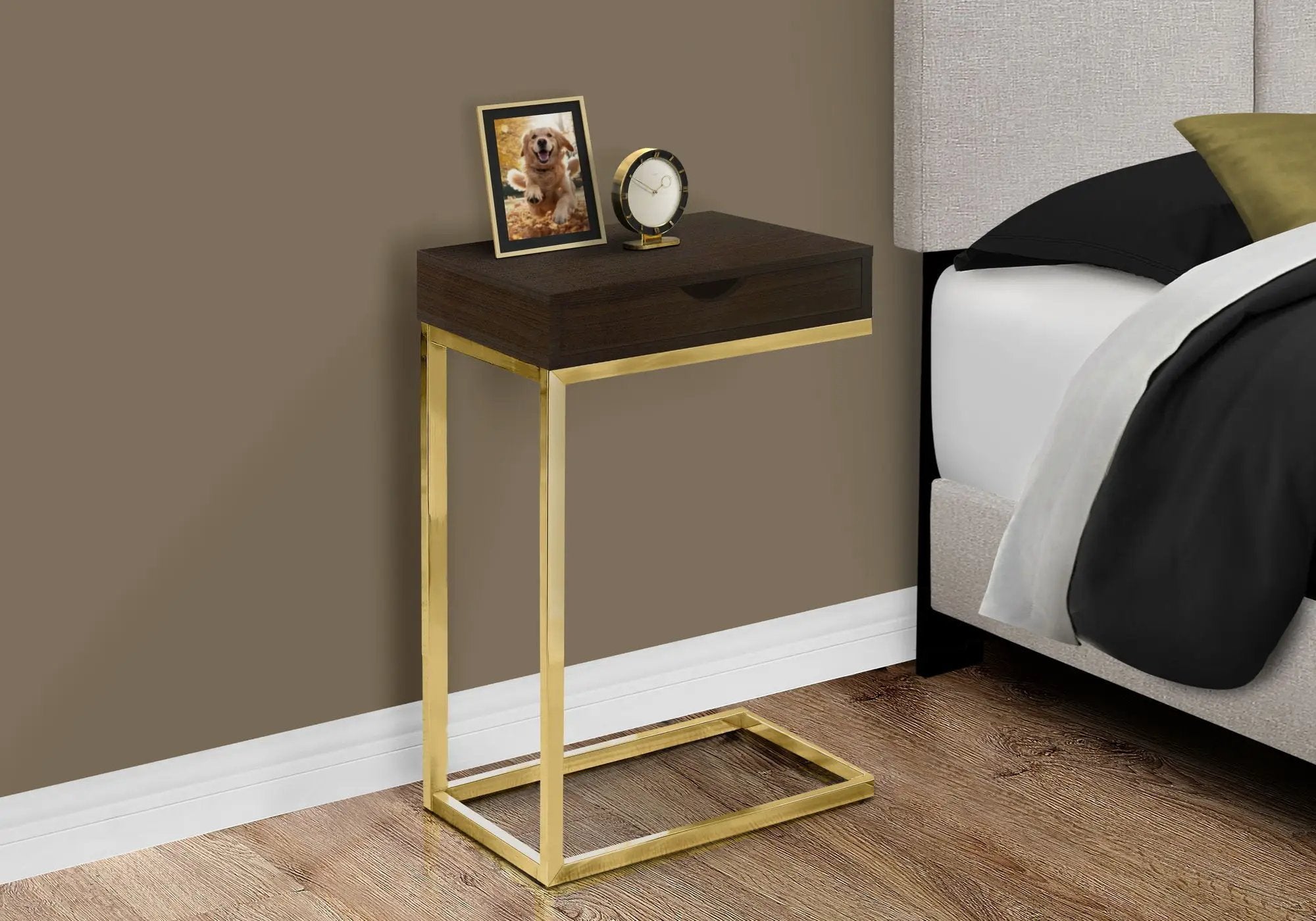 Accent Table, C - Shaped Contemporary & Modern Elegant Design by Unique Piece Furniture