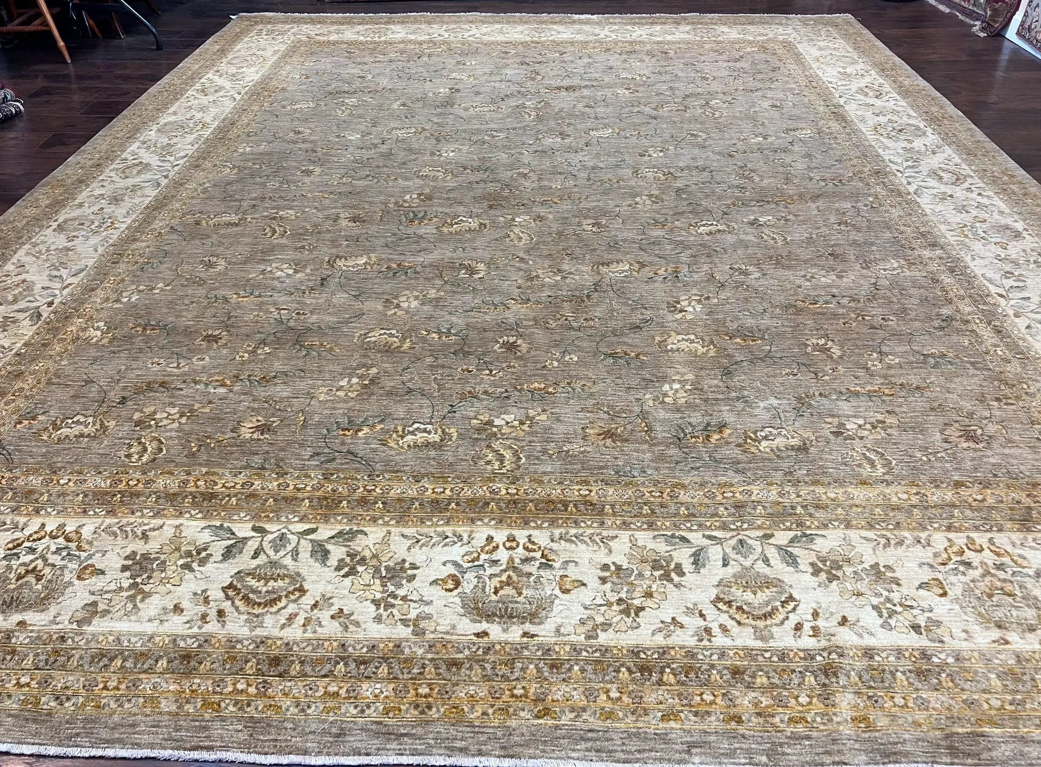 Pak Persian Rug 12x15, Wool Hand Knotted Oriental Floral Carpet, Signed by Master Weaver, 12x15 Large Palace Size Rug by Jewel Rugs