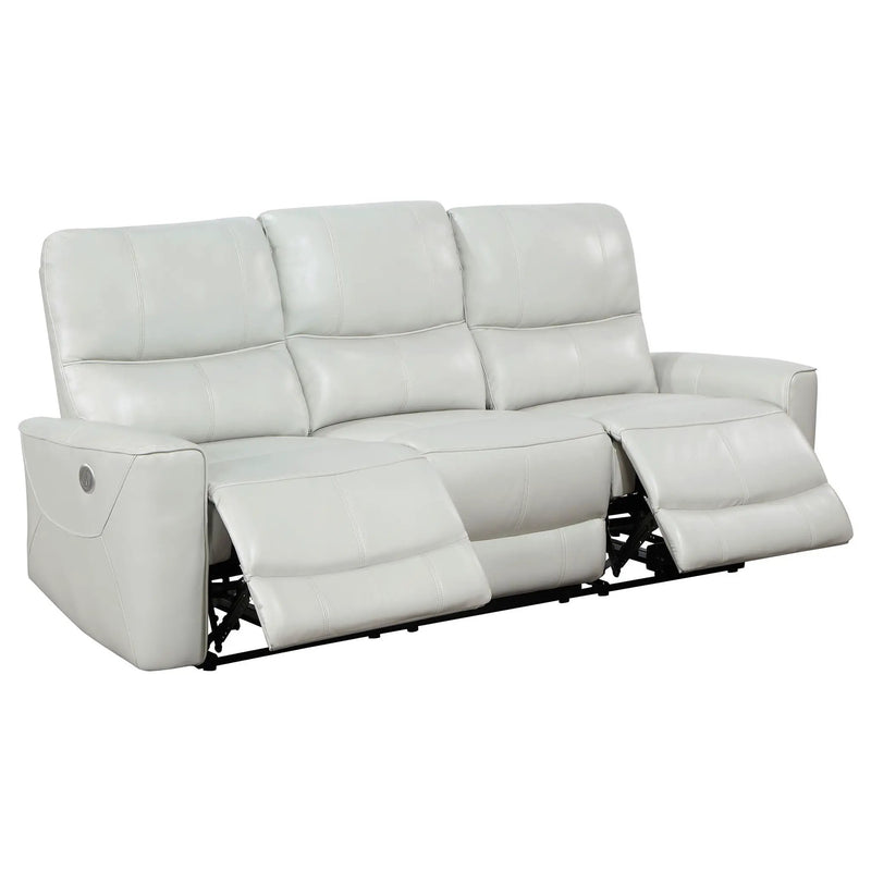 Greenfield Upholstered Power Reclining Sofa Dove Grey by Unique Piece Furniture