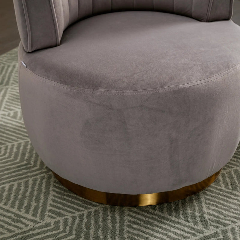360 Degree Swivel Cuddle Barrel Accent Sofa Chairs by BLAKHOM