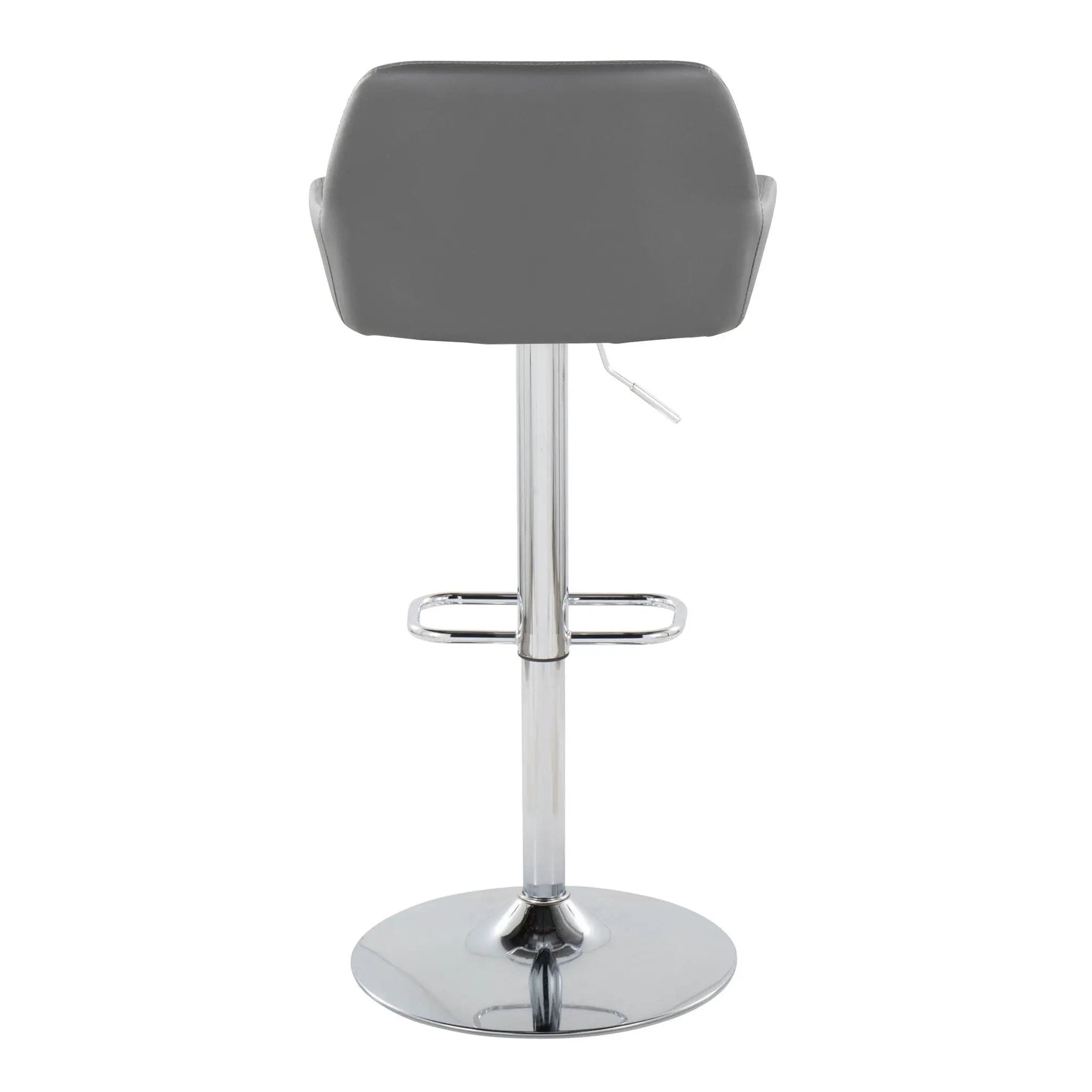 Daniella - Contemporary Adjustable Barstool With Swivel With Rounded Rectangle Footrest (Set of 2) by Unique Piece Furniture