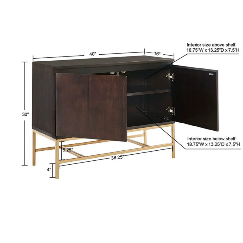 Accent Cabinet With Storage - Morocco / Gold by Unique Piece Furniture