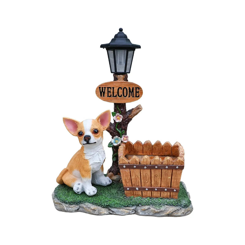 Sitting Chihuahua Dog Planter Statue by HouseOfZazla