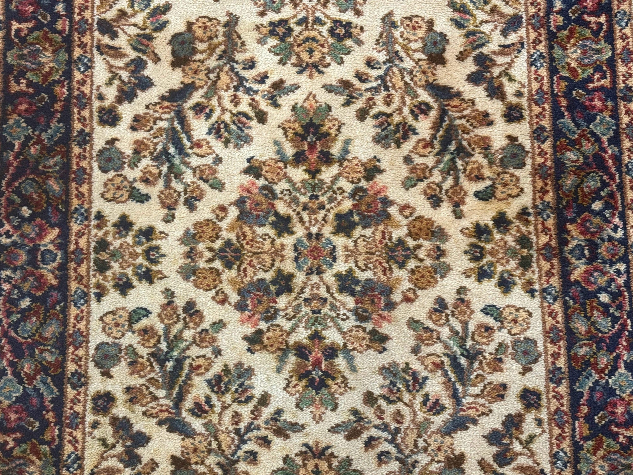 Karastan Rug 2x4, Ivory Sarouk #760, Vintage Wool Small Karastan Carpet, Original 700 Series, Discontinued by Jewel Rugs