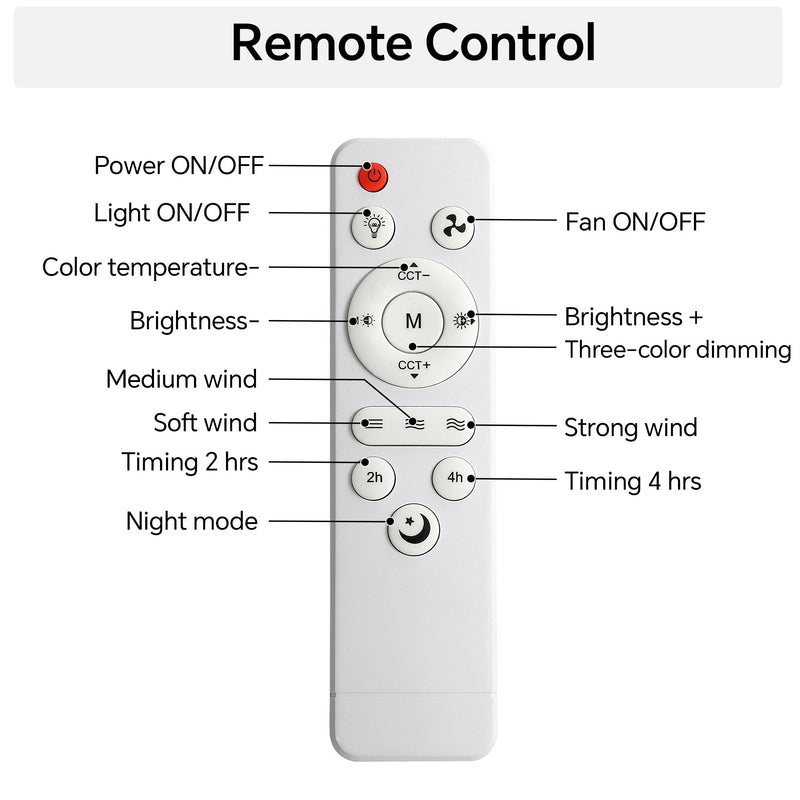 20-Inch Socket Fan Light Portable Ceiling Fan with Light and Remote by HouseOfZazla