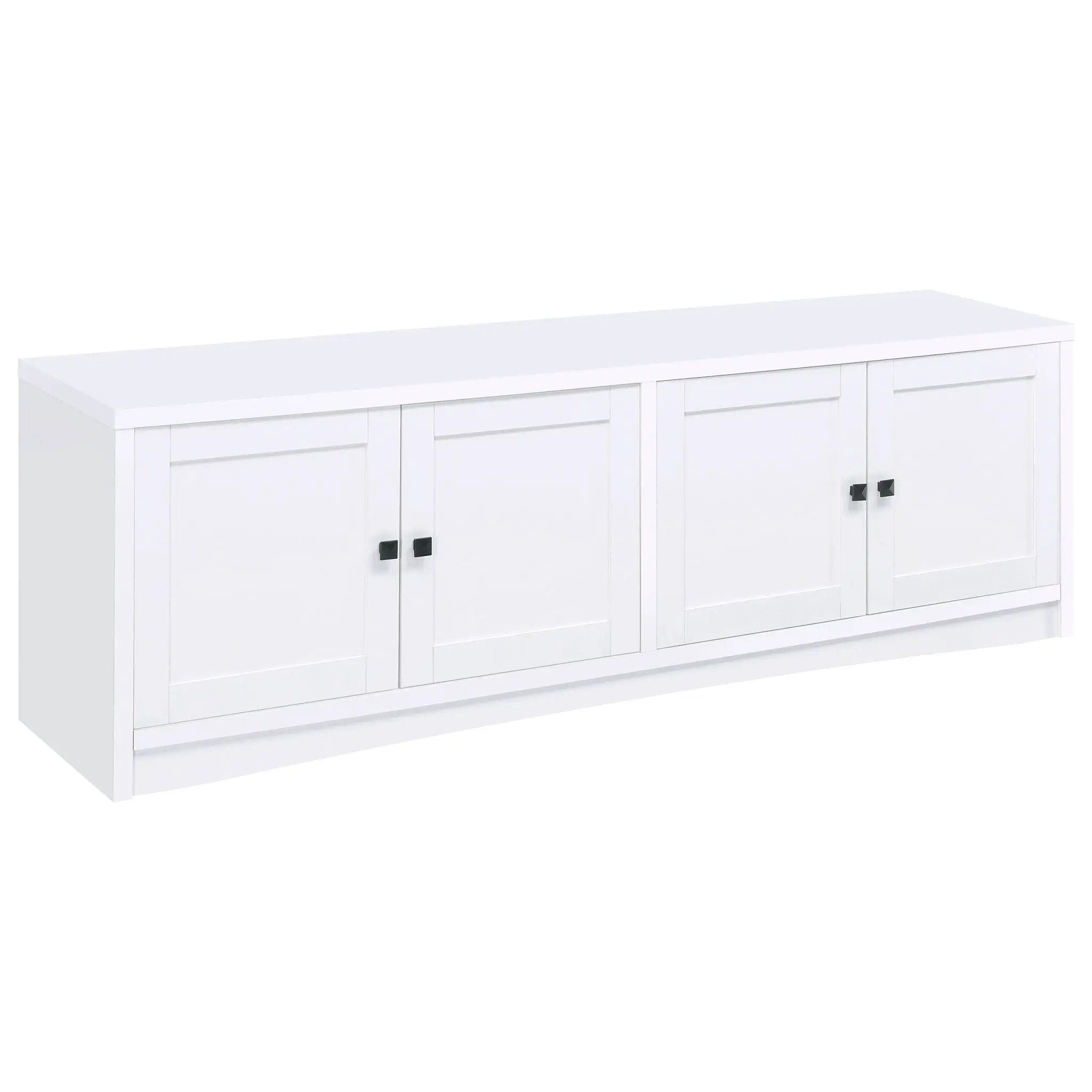 Laughlin 4-door Engineered Wood 78-inch TV Stand White by Unique Piece Furniture