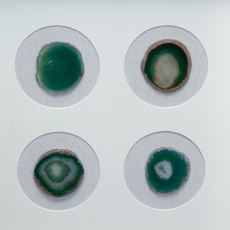 Set of 2 Shadow Box Wall Décor with Agate by HouseOfZazla