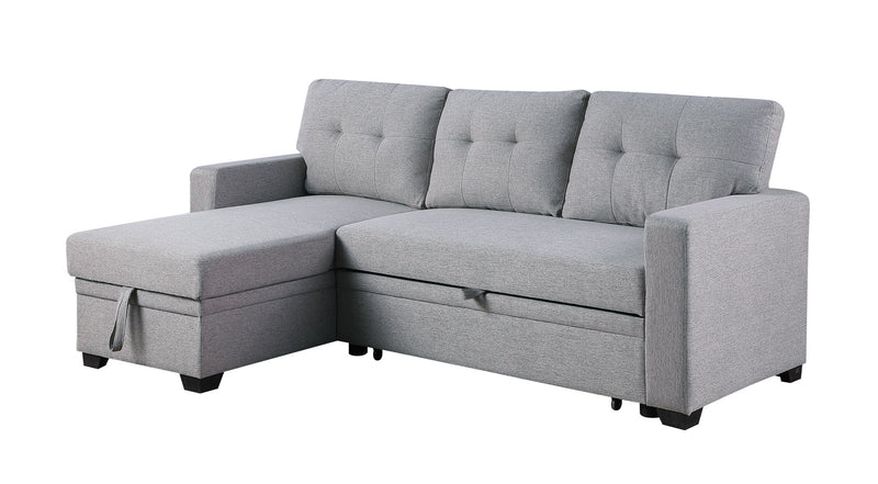 Upholstered Pull Out Sectional Sofa With Chaise by HouseOfZazla