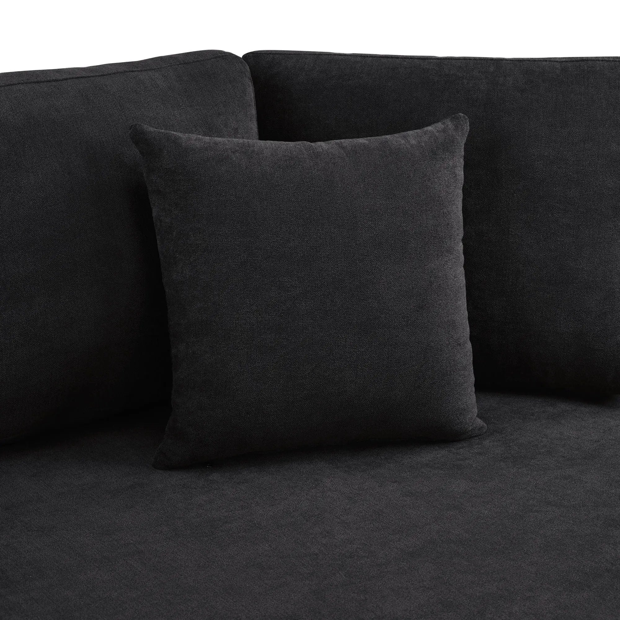Modern 3 Seater Upholstered Sofa With Curved Design by HouseOfZazla