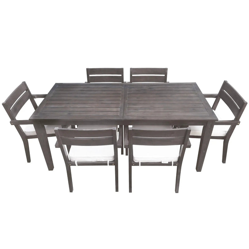 U_Style 7 Pieces Acacia Wood Outdoor Dining Set with Cushions by HouseOfZazla