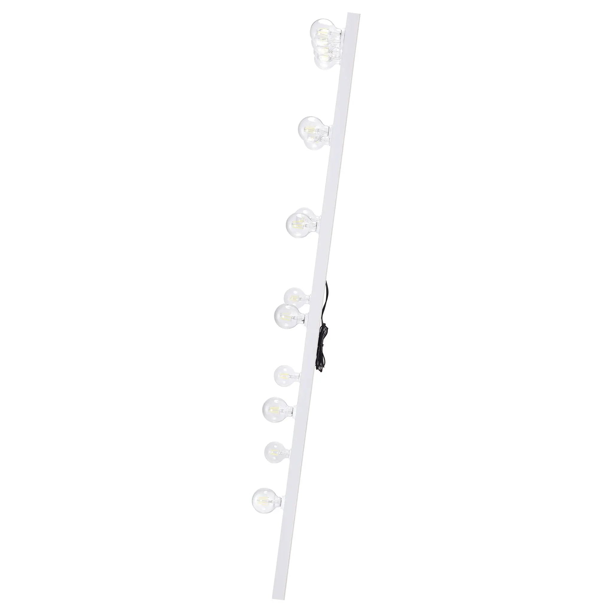 Zayan 32 x 71 Inch Floor Mirror LED Lighting White Gloss by Unique Piece Furniture
