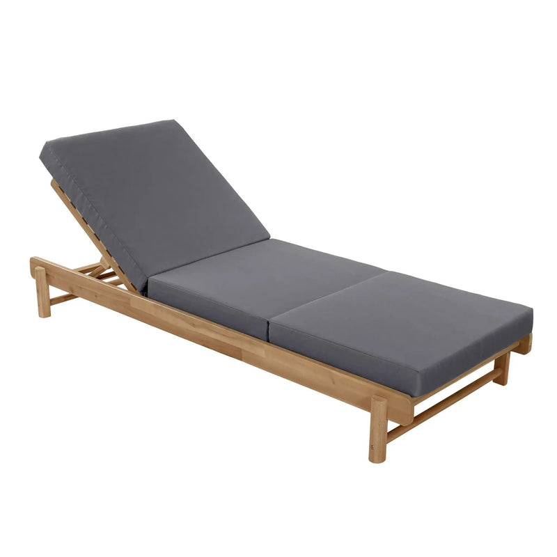 Light Teak Acacia Wood Chaise Lounge Set by HouseOfZazla