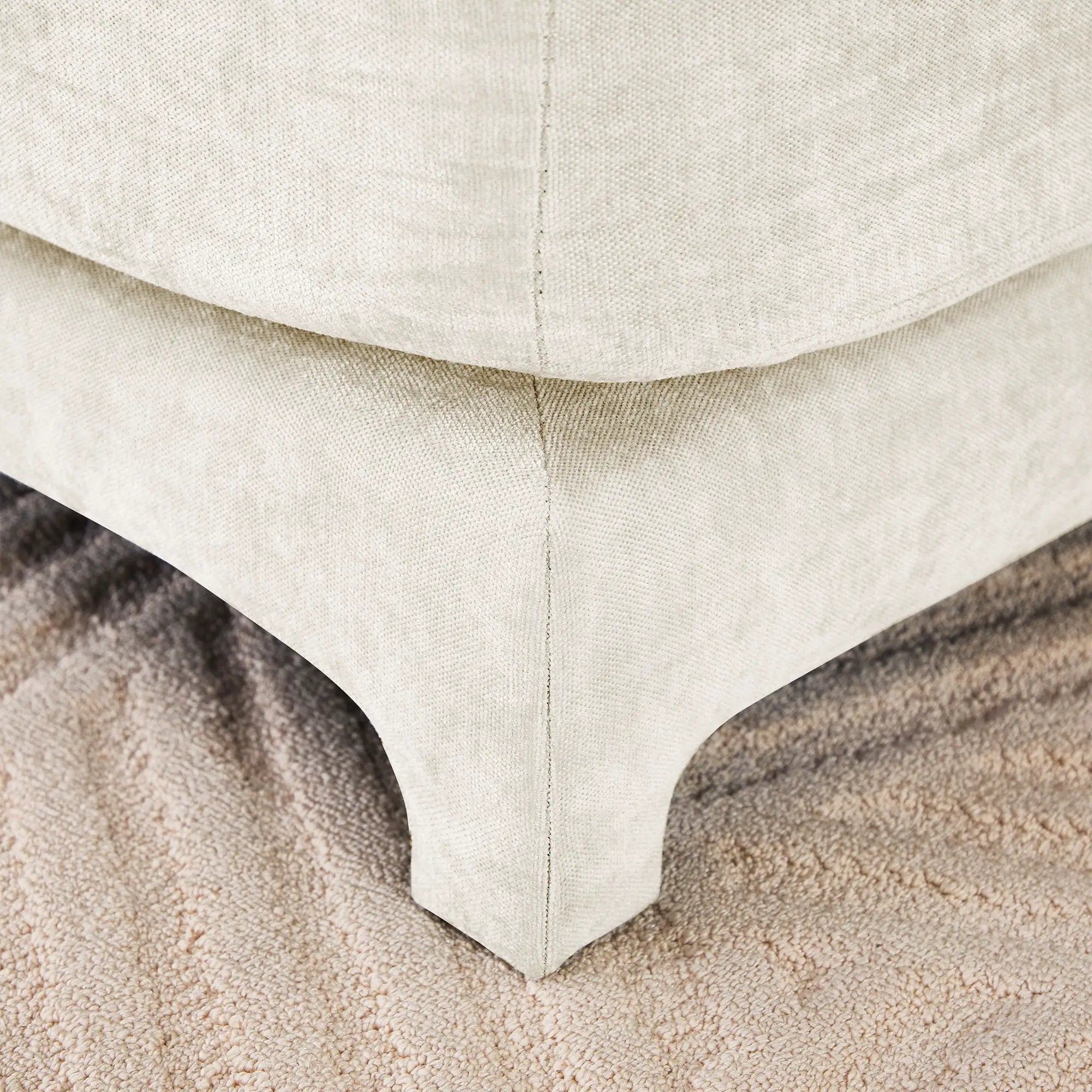 Stylish Sofa With Ottoman And Lumbar Pillows, Ergonomic Design by HouseOfZazla