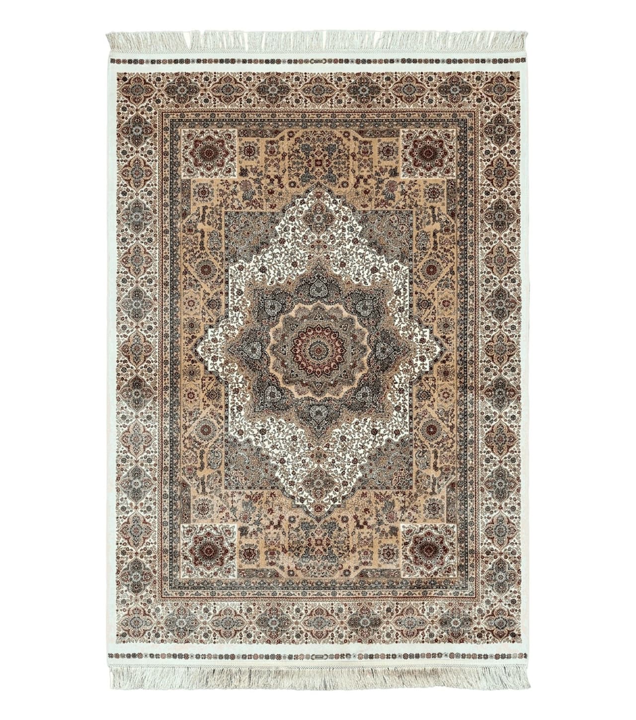 Turkish Memluk Silk Rug 4x6, Hereke Carpet, Bamboo Silk, New by Jewel Rugs