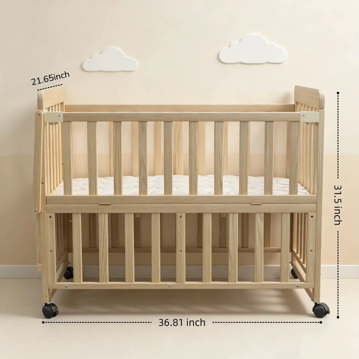 Solid Wood Baby Bassinet by HouseOfZazla