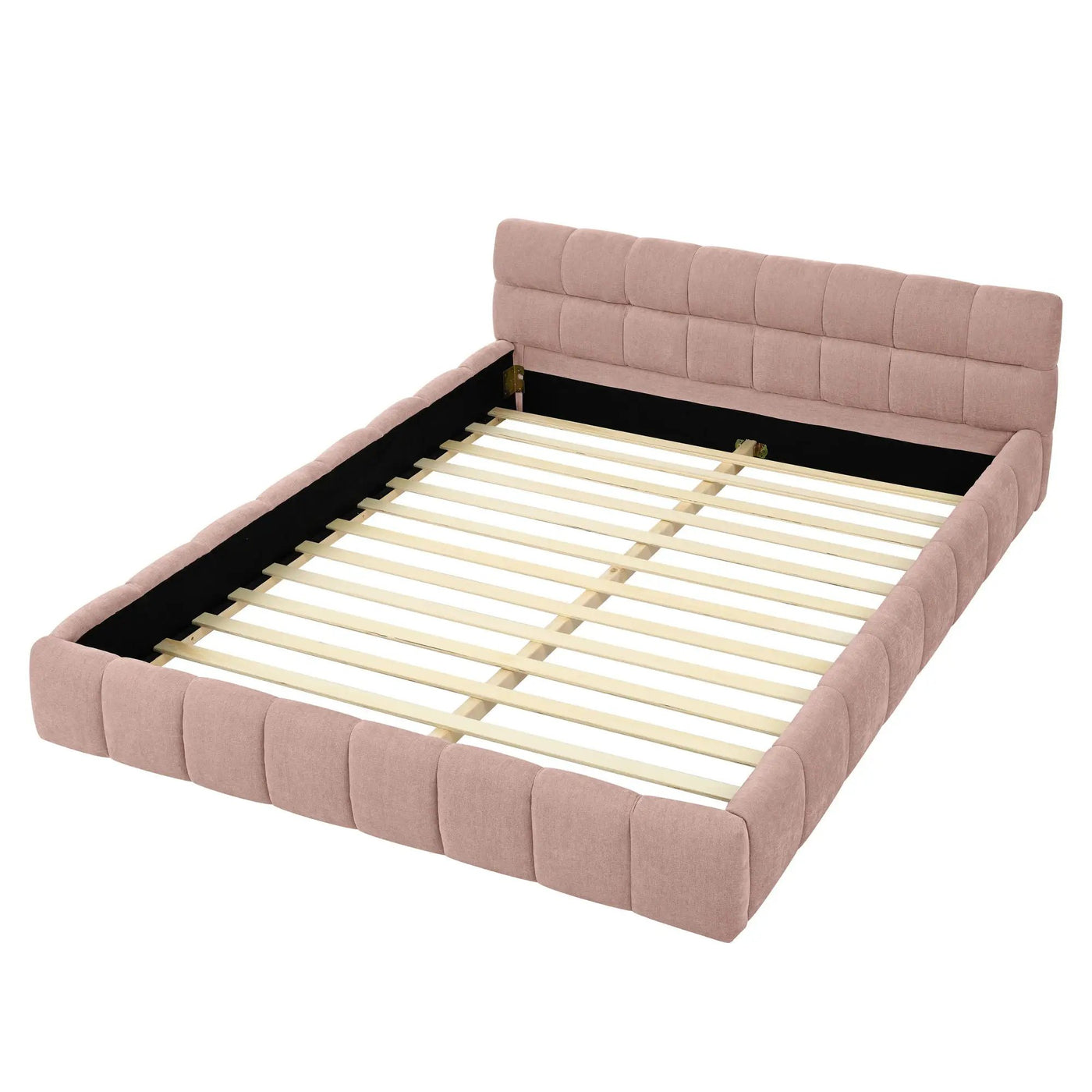 Modern Platform Bed Frame With Thick Fabric by HouseOfZazla