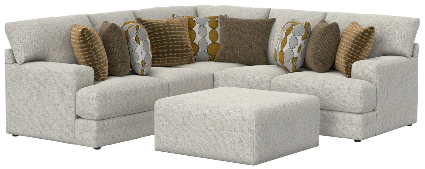 Tori - Sectional With Comfort Coil Seating, Cocktail Ottoman And Accent Pillows Included by Unique Piece Furniture