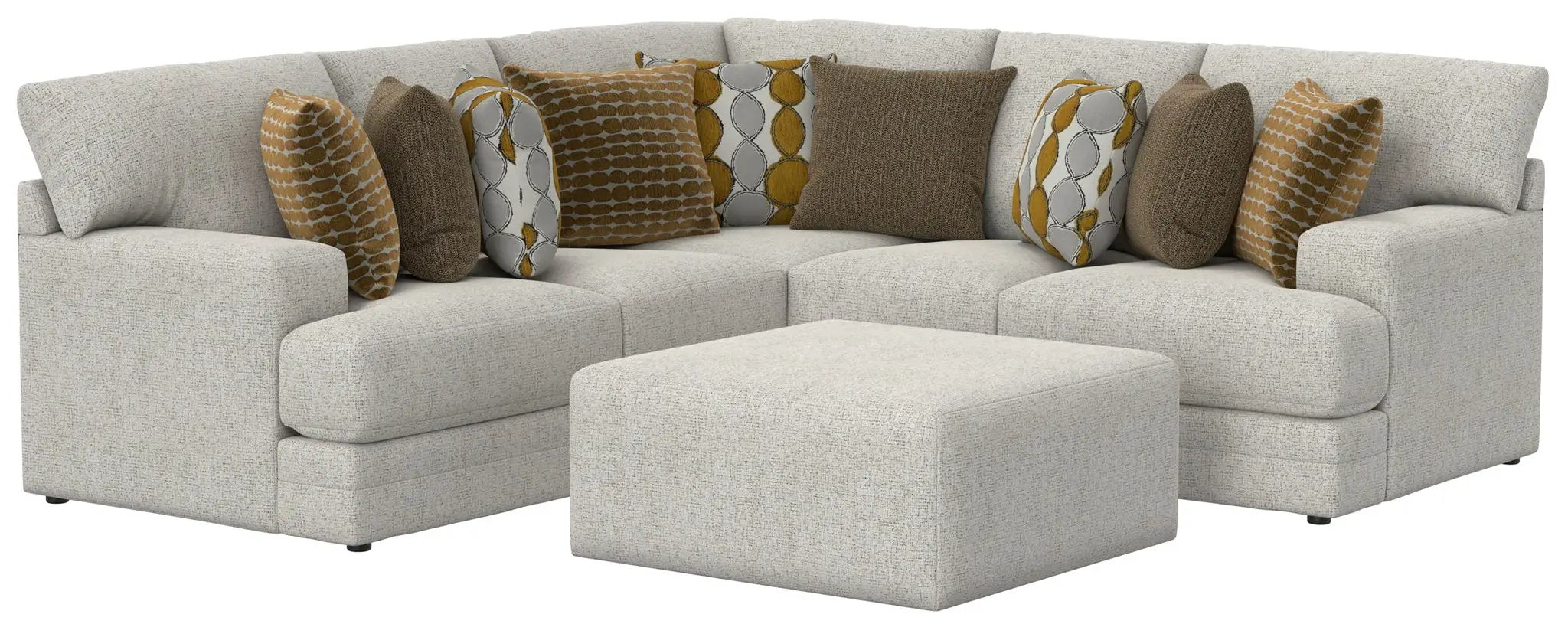 Tori - Sectional With Comfort Coil Seating, Cocktail Ottoman And Accent Pillows Included by Unique Piece Furniture