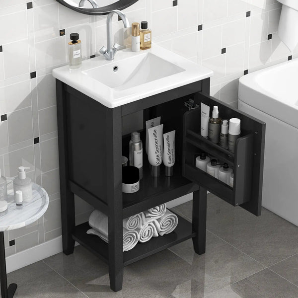20" Bathroom Vanity with Sink and Storage Rack