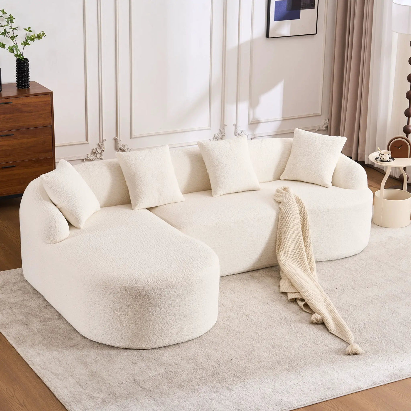 Combined Sofa With 4 Pillows by Unique Piece Furniture