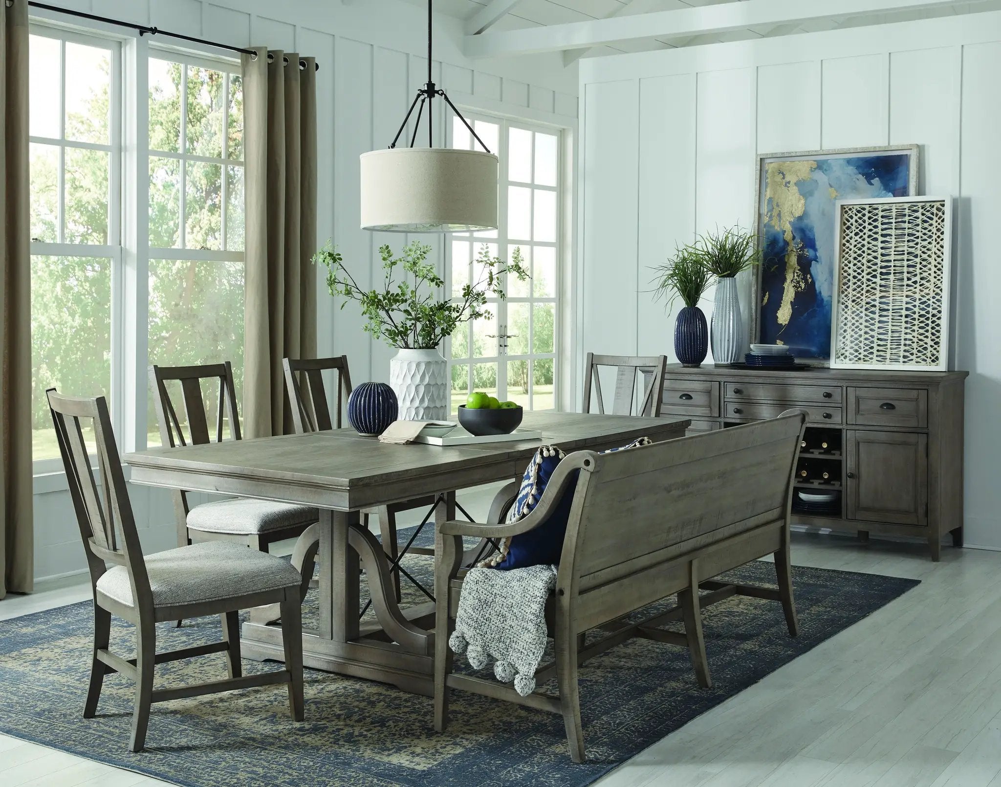 Paxton Place - Dining Side Chair With Upholstered Seat (Set of 2) - Dovetail Gray by Unique Piece Furniture