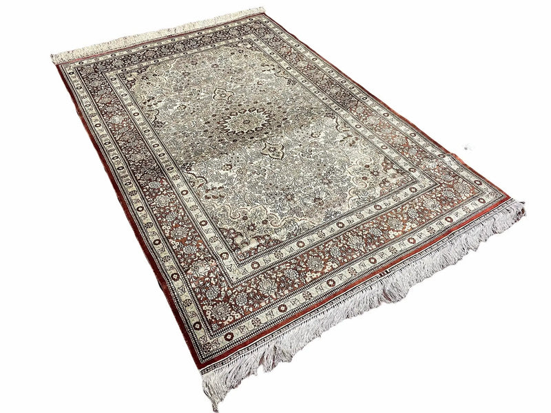 4' X 6' Vintage Fine Handmade Chinese Oriental Silk Rug 400 KPSI Wow by Jewel Rugs