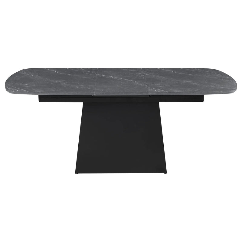 Idlewild - Extension Leaf Dining Table With Tapering Pedestal Base - Black