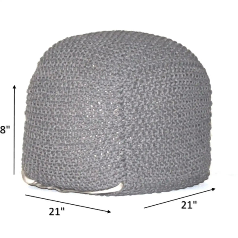 Semi Rounded Pouf Cable Knitted Perfect Seating by HouseOfZazla