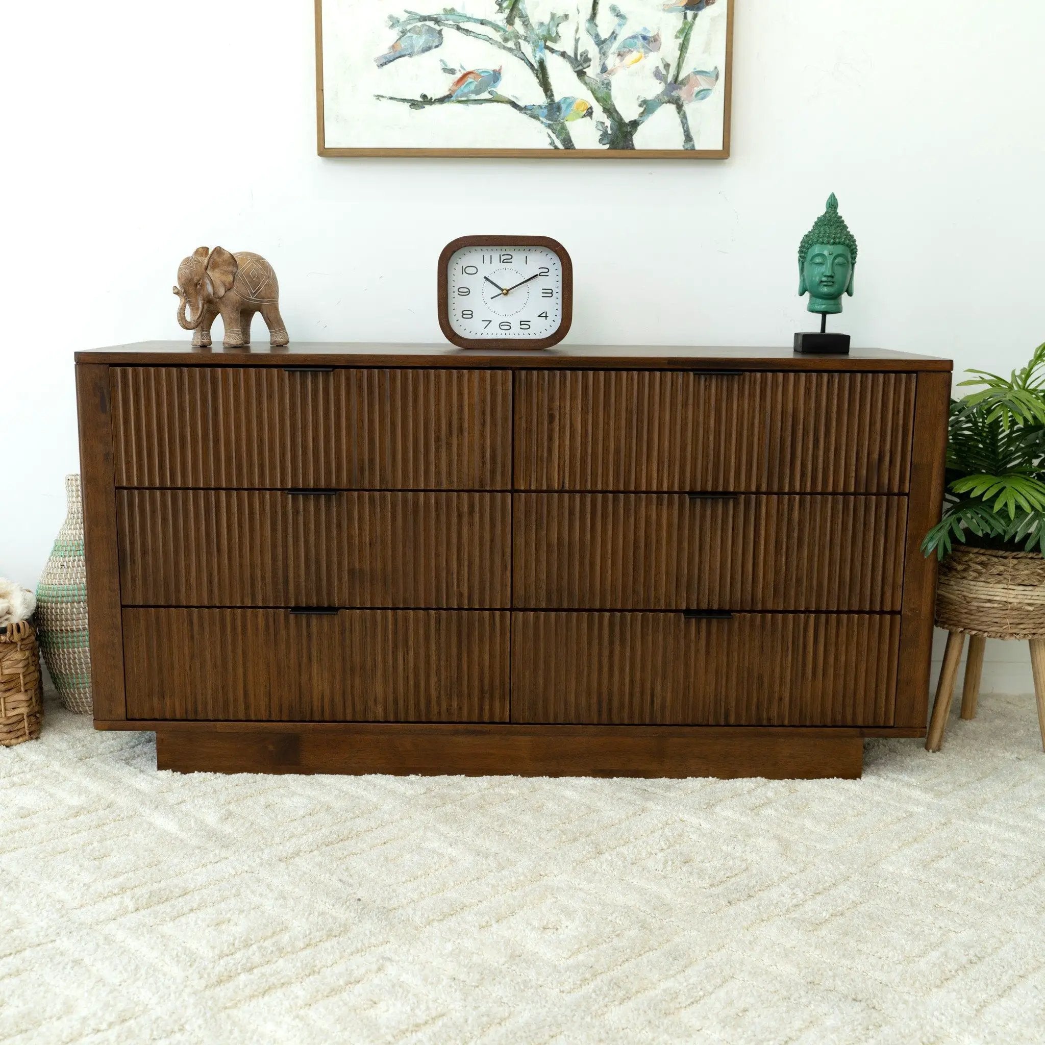 Lola - Dresser With 6 Drawers - Dark Brown by HouseOfZazla