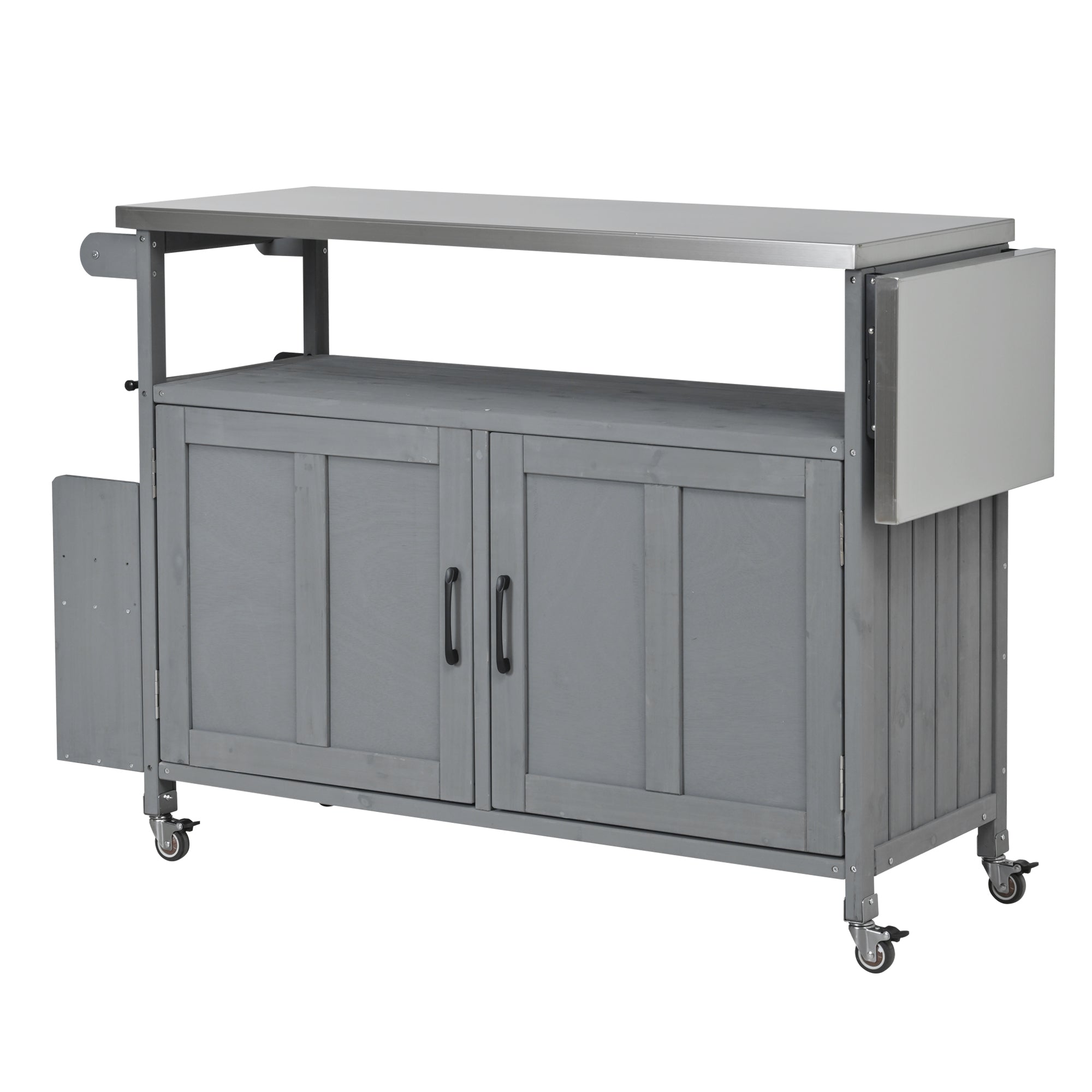 Foldable Outdoor Kitchen Island Patio Mobile Kitchen Cart by HouseOfZazla