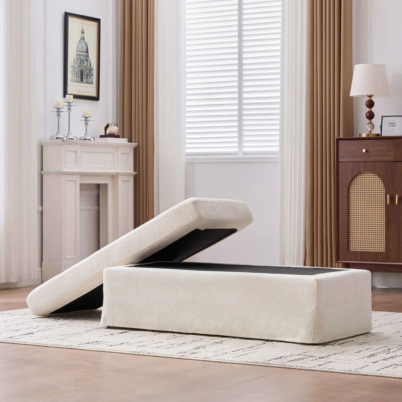 Ottoman Foot Stool With Metal Legs by HouseOfZazla