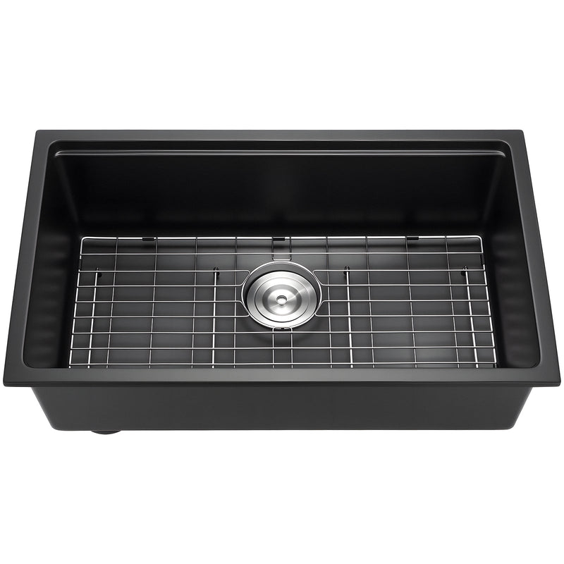 30 Inch Granite Kitchen Sink Undermount Single Bowl Drop-In Basin for RV Bar by HouseOfZazla