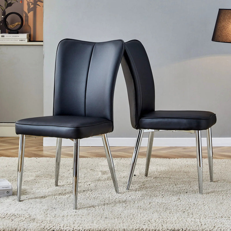 Modern Minimalist Dining Chairs With Metal Legs by Unique Piece Furniture