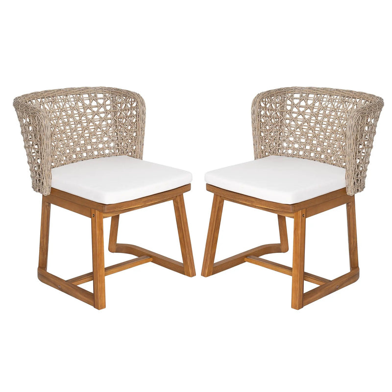 Outdoor Acacia Wood Dining Chairs (Set of 2) by HouseOfZazla