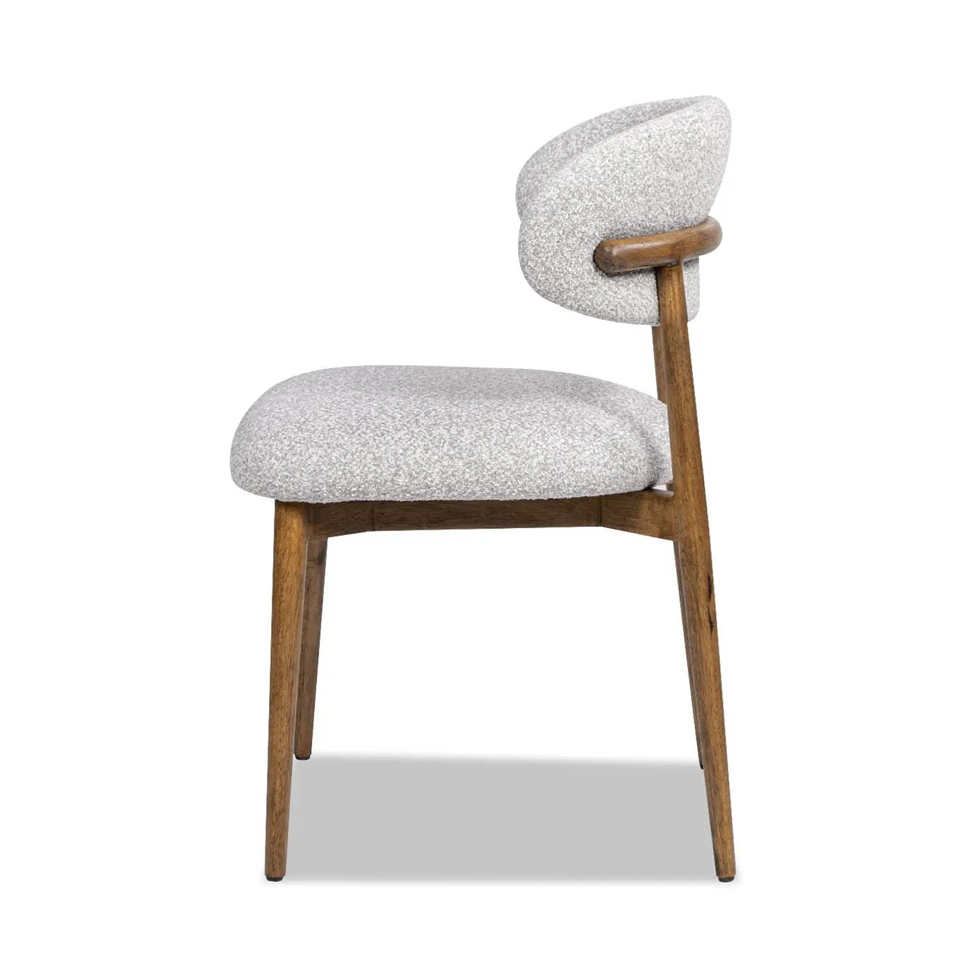 Locke - Modern Upholstered Dining Chair With Frame - Salt / Pepper by Unique Piece Furniture