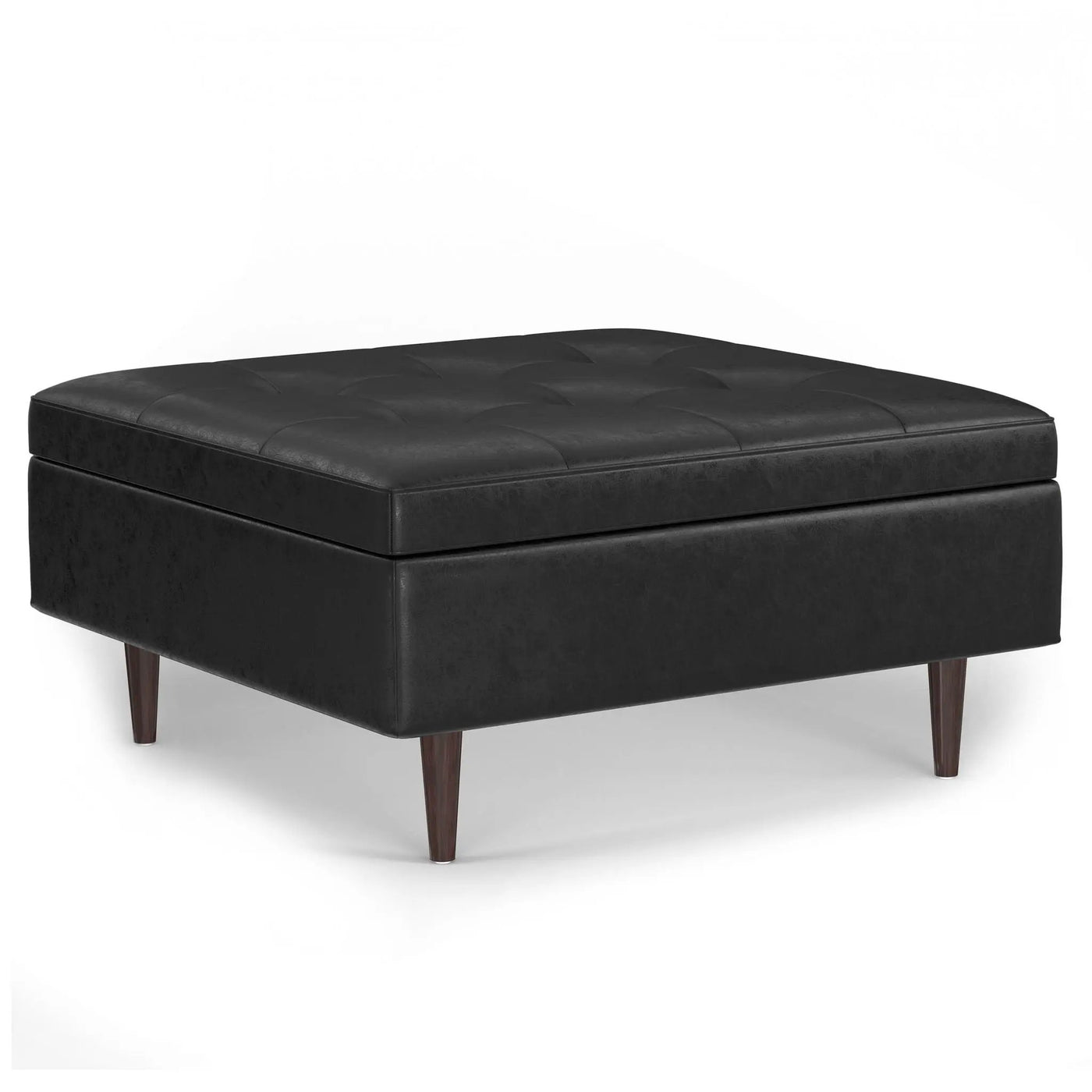 Shay - Large Square Coffee Table Storage Ottoman Mid-Century Style by Unique Piece Furniture