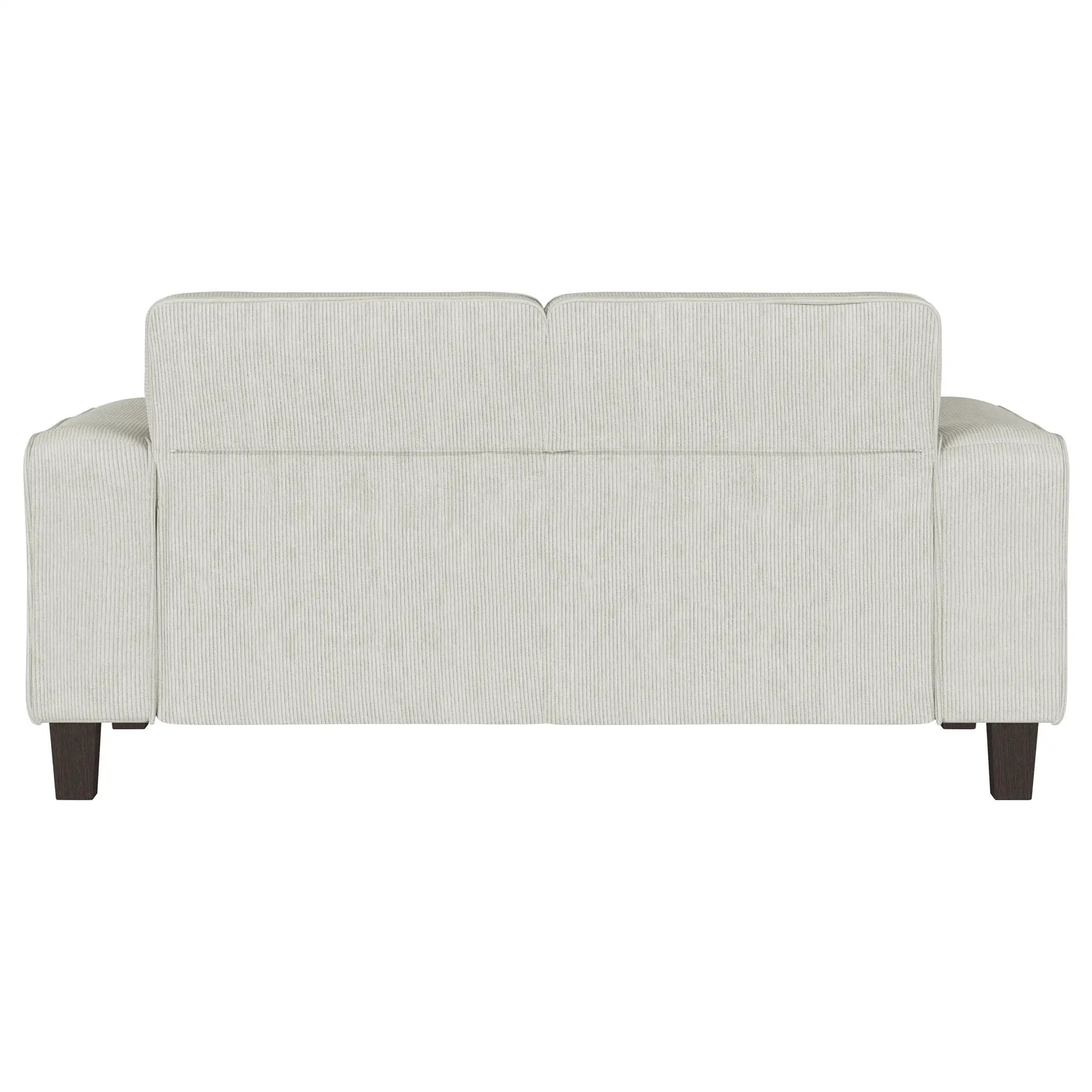 Deerhurst Upholstered Track Arm Tufted Loveseat Greige by Unique Piece Furniture