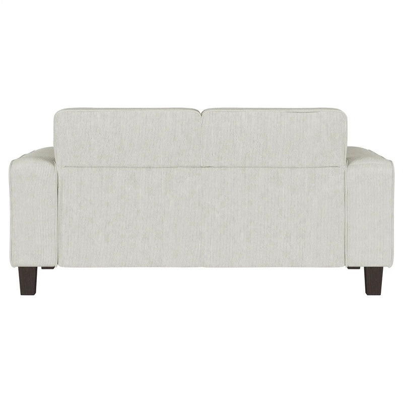 Deerhurst Upholstered Track Arm Tufted Loveseat Greige by Unique Piece Furniture