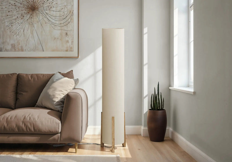 Lighting, Floor Lamp, Wood Look, Contemporary - Brown by Unique Piece Furniture